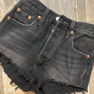 Black Levi’s 501 shorts